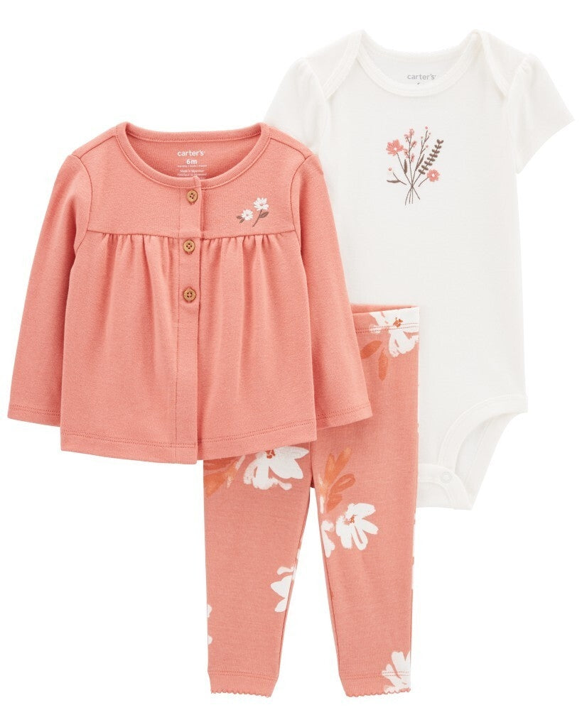 Conjunto de 3 piezas con chaqueta - Rosado