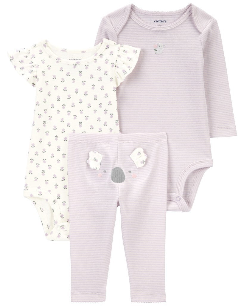 Conjunto de 3 piezas - pequeños personajes - koala