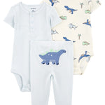 Conjunto de 3 piezas - pequeños personajes - dinosaurio