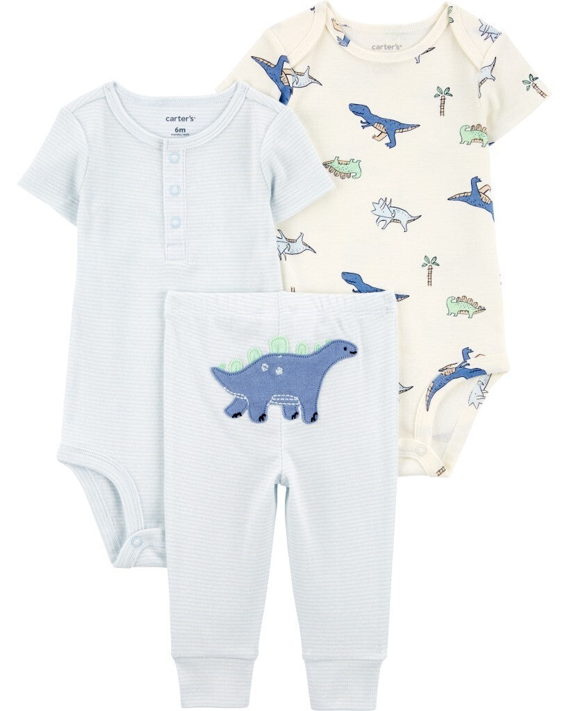 Conjunto de 3 piezas - pequeños personajes - dinosaurio
