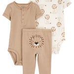 Conjunto de 3 piezas pañalero y pantalón - Osito