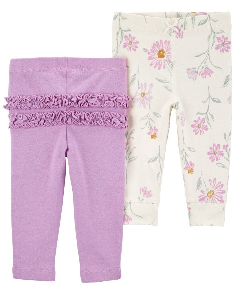 Paquete De 2 Pantalones Estampado Floral