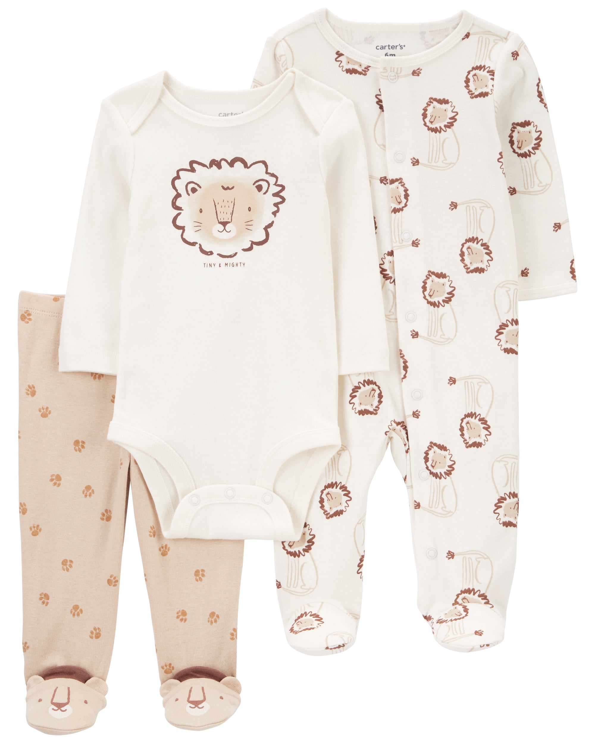 Conjunto De 3 Piezas Con Mameluco "Tiny & Mighty"