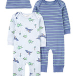 Conjunto de 3 piezas jumpsuits - Dinosaurios
