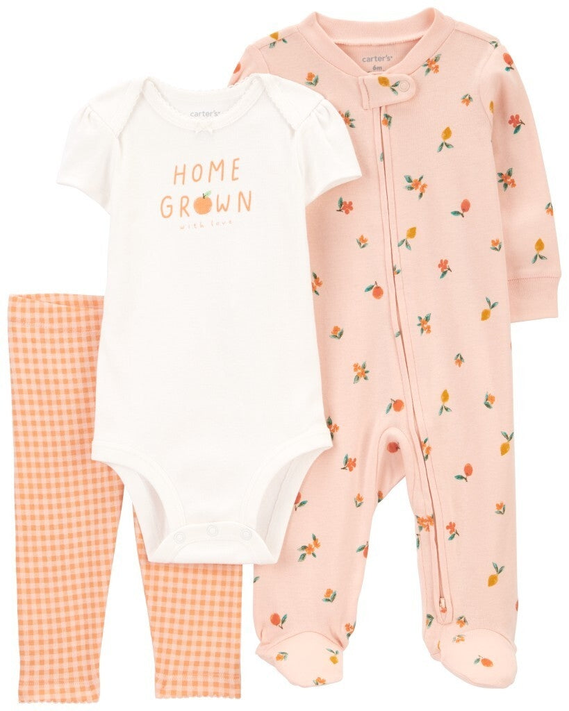Conjunto De 3 Piezas Con Mameluco "Home Grown"