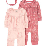 Conjunto de 3 piezas jumpsuits - Flores