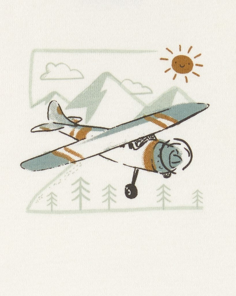Conjunto de 3 piezas con chaqueta - Avión - Verde