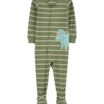 Pijama de Algodón De Ajuste Perfecto - Dinosaurio - Verde