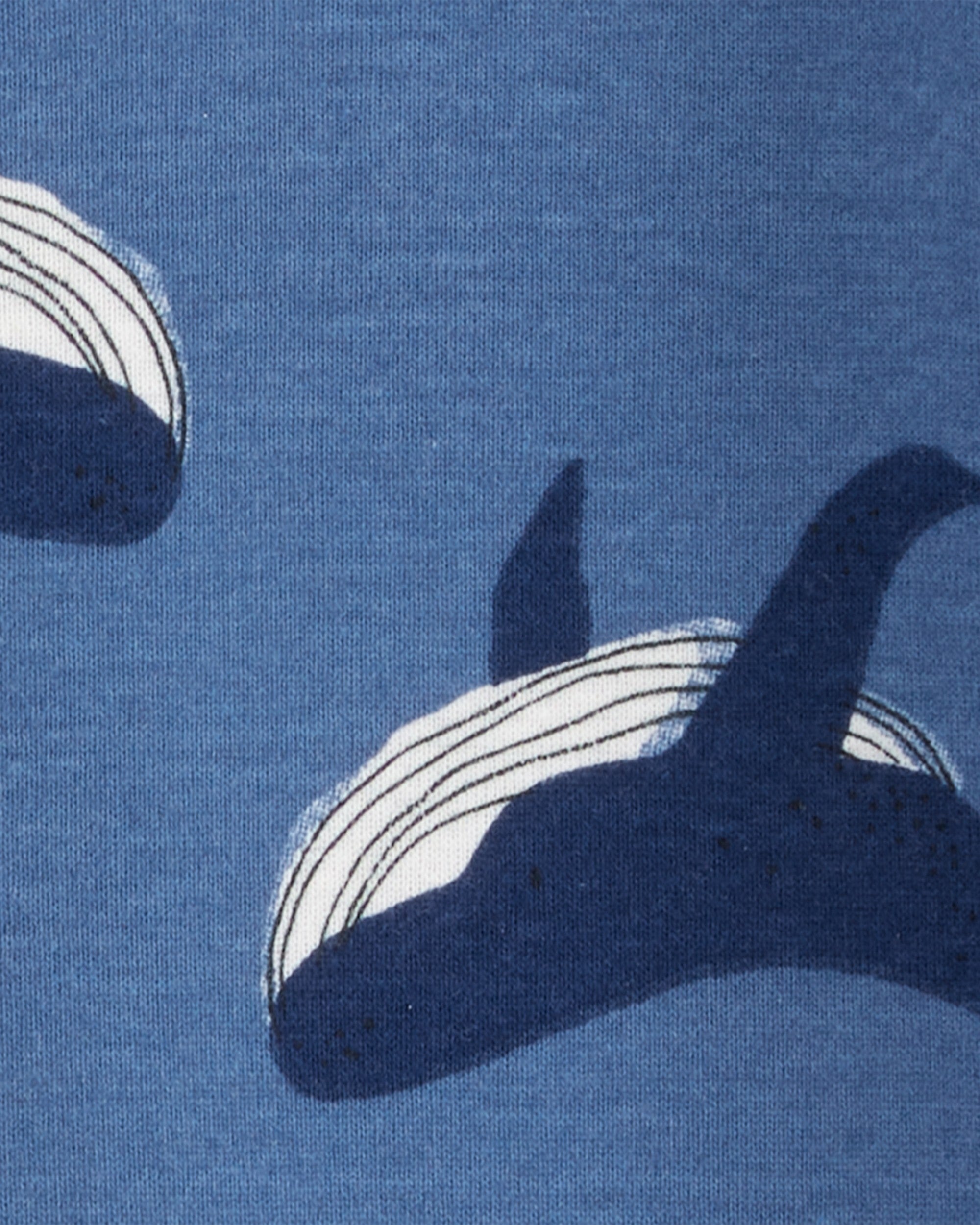 Pijama de Algodón De Ajuste Perfecto - Ballena - Azul