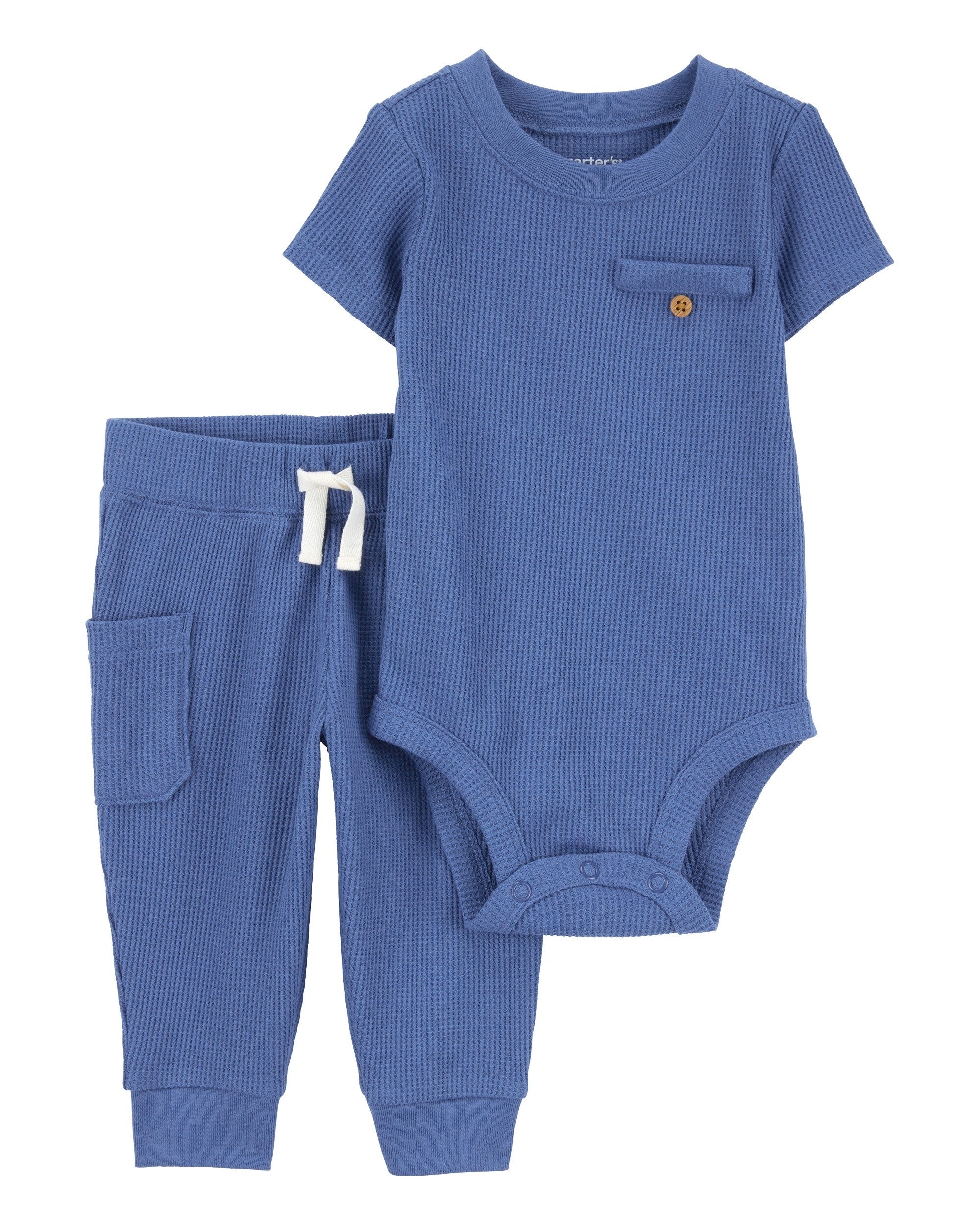 Conjunto de 2 piezas pañalero y pantalón