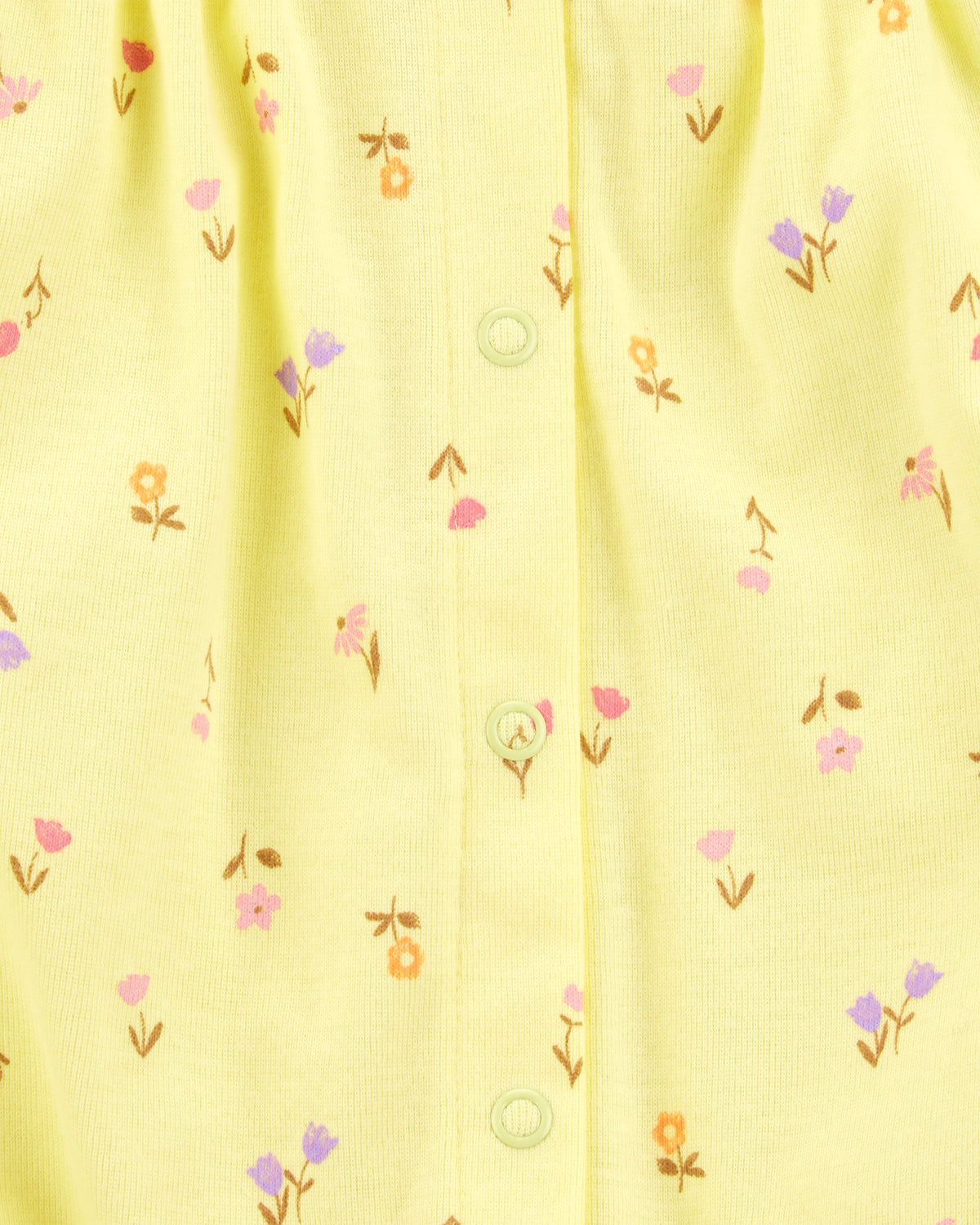 Romper De Manga Corta con Estampado Floral - Amarillo