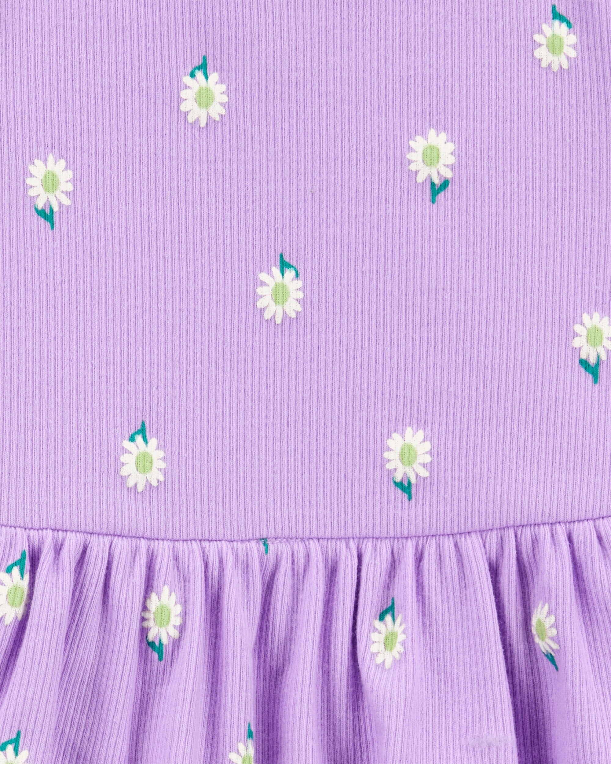 Conjunto de 2 piezas pañalero peplum y pantalón - Flores