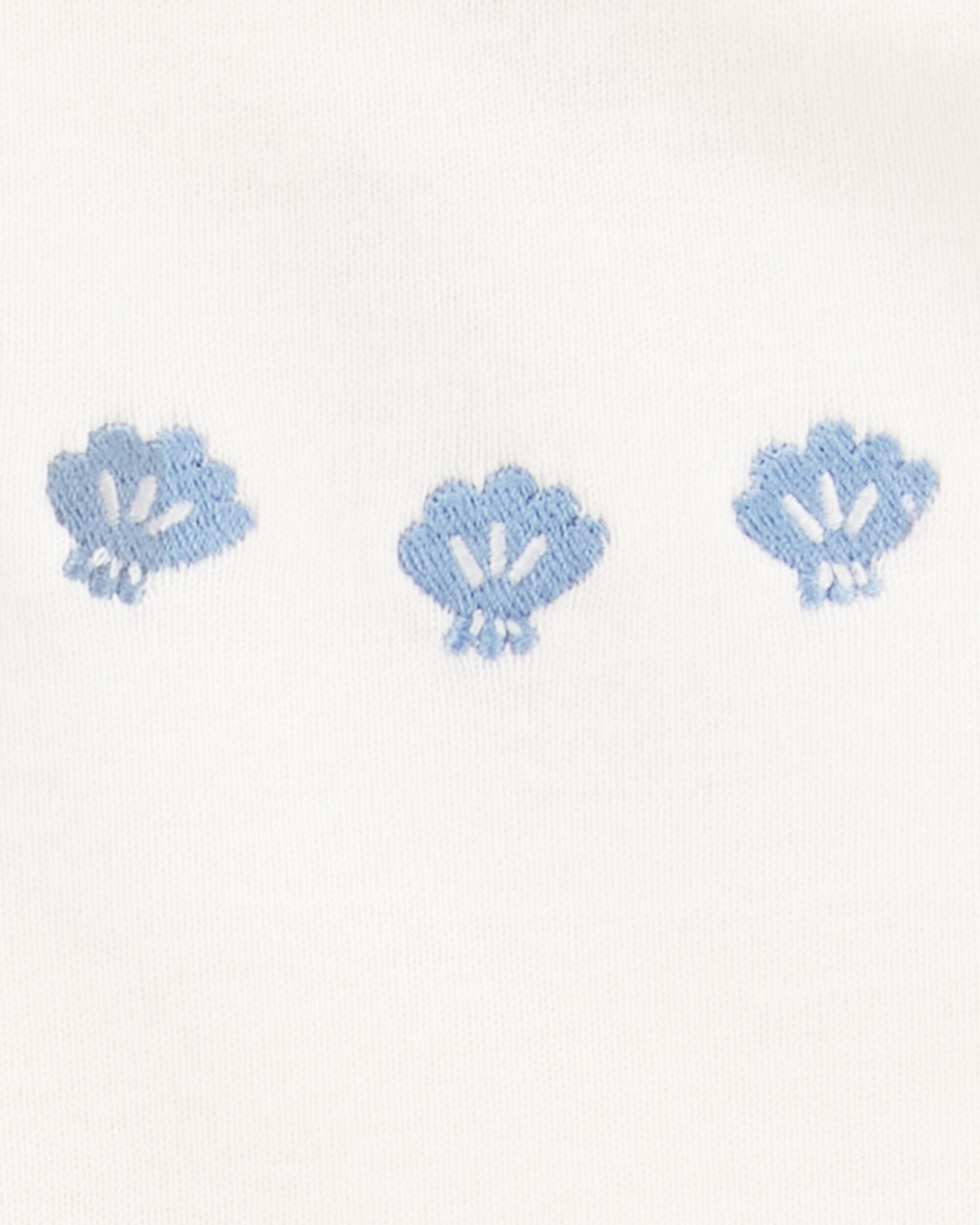 Conjunto de 3 piezas cubrepañal - Conchas de Mar