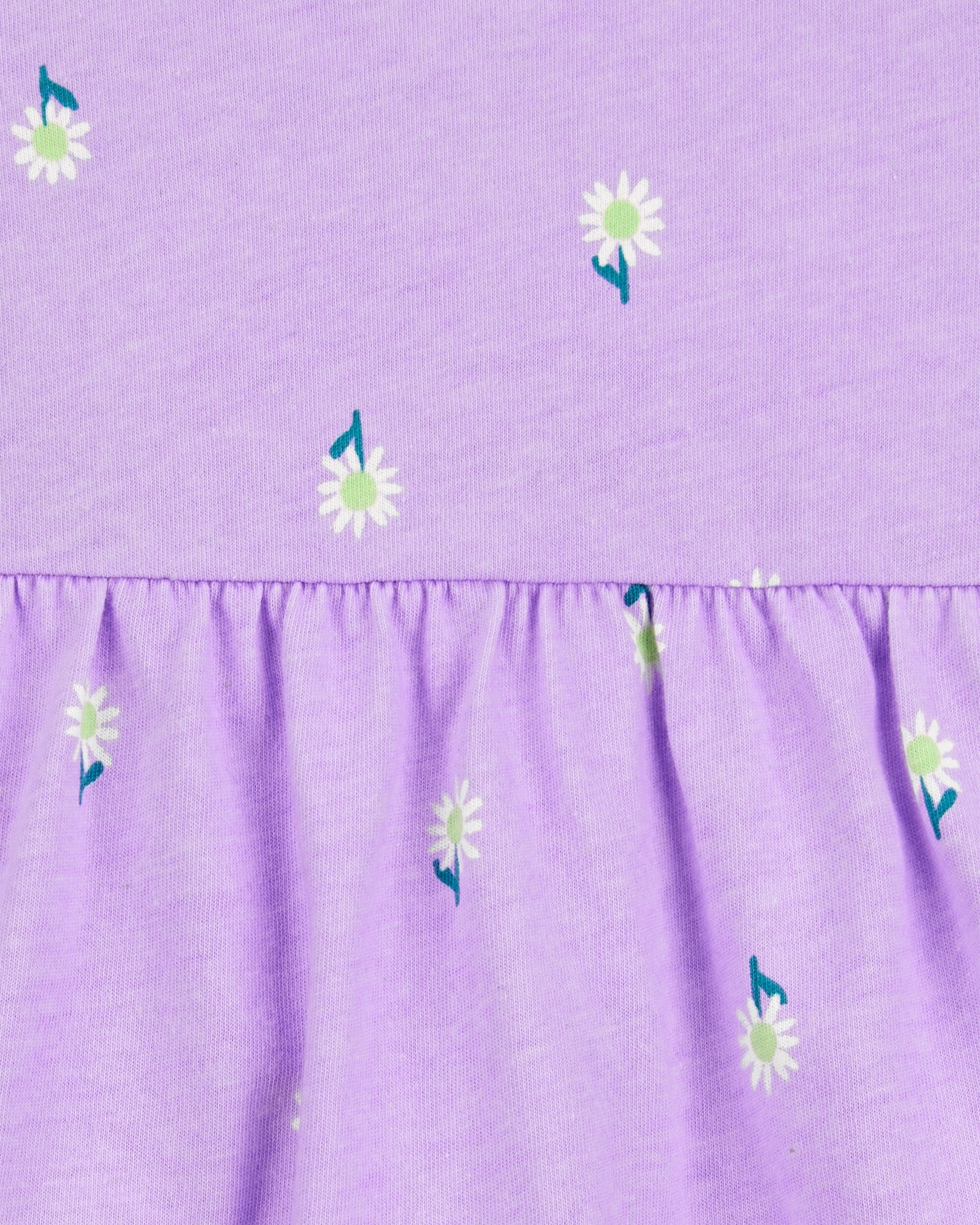 Vestido Pañalero - Flores - Lila