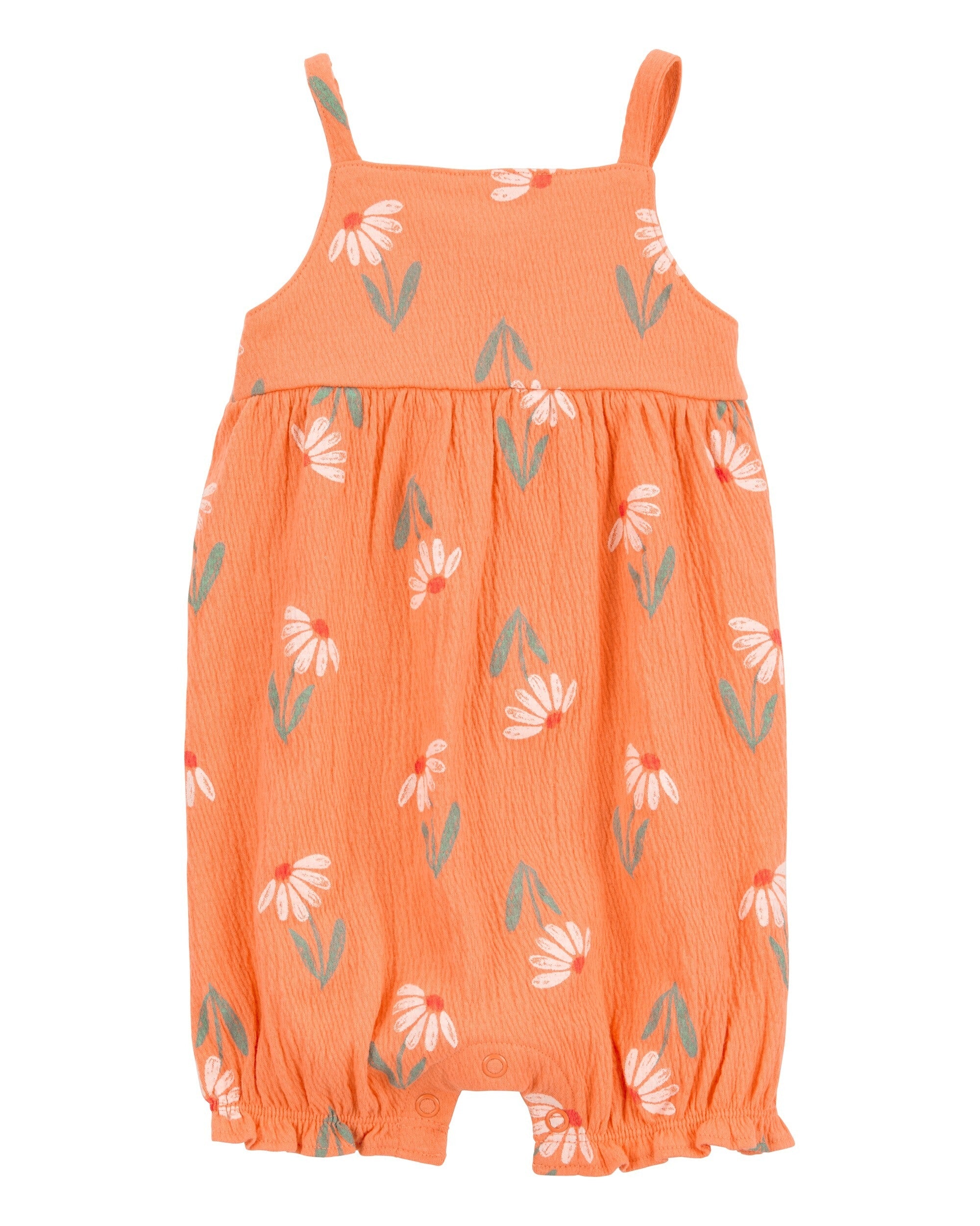 Romper Estampado Flores - Naranja
