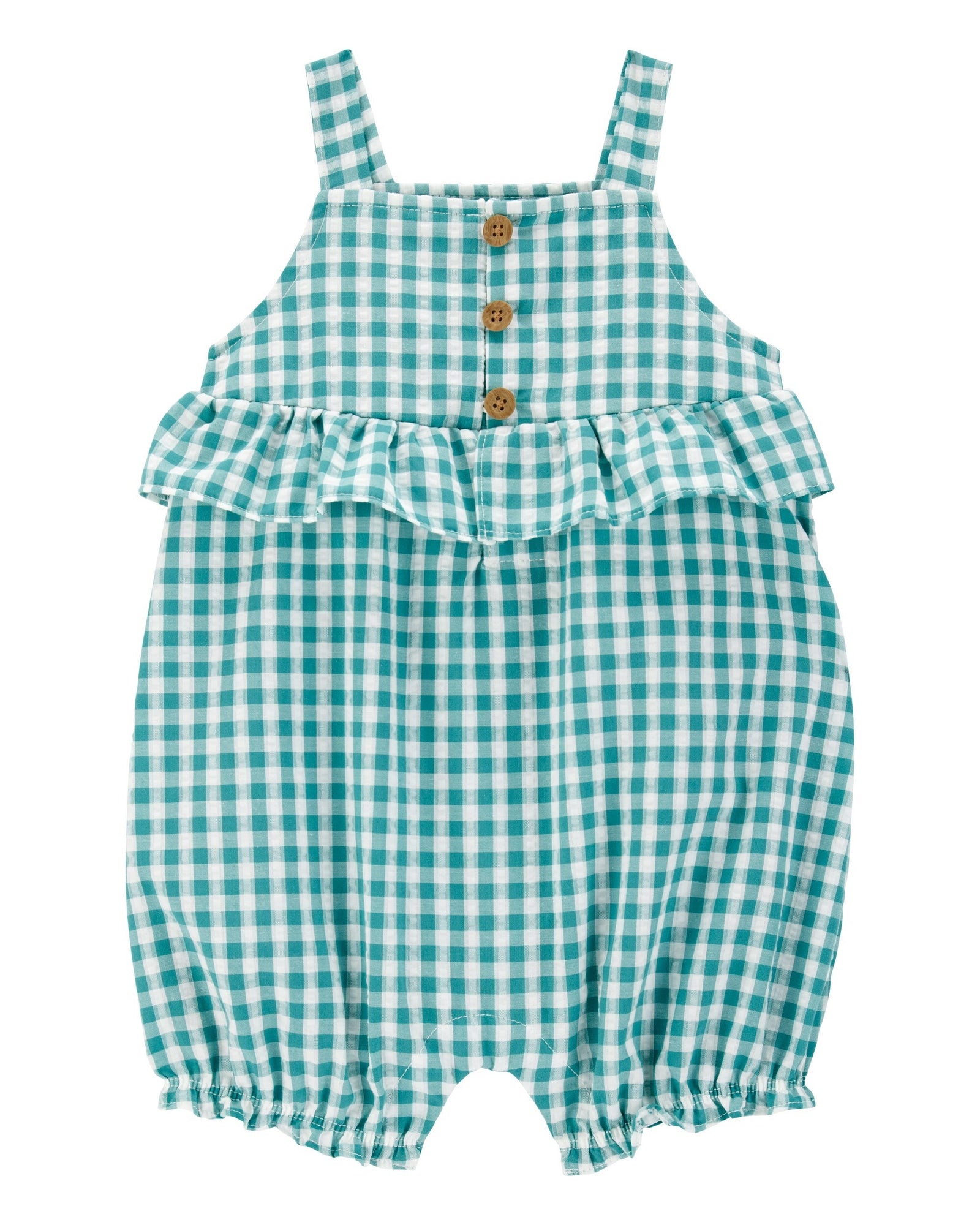 Romper Estampado Gigham/Cuadros - Verde