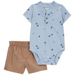 Conjunto de 2 piezas pañalero y pantalón - Huella Dinosaurio