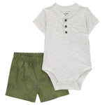 Conjunto de 2 piezas pañalero y shorts