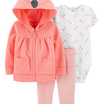 Conjunto de 3 piezas con chaqueta - Flamingo