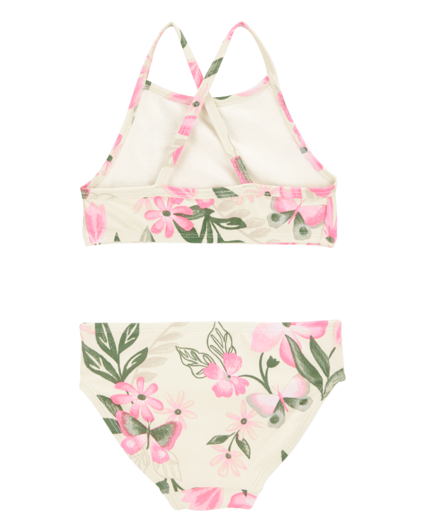 Traje De Baño De 3 Piezas - Flores