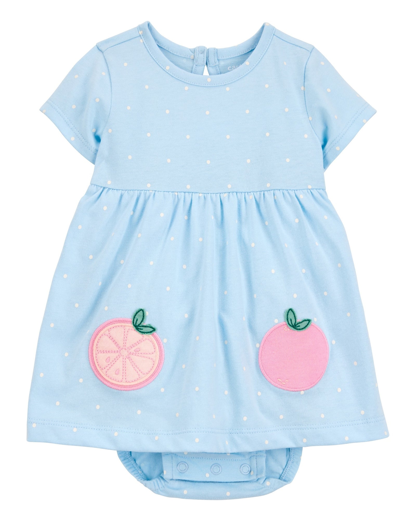 Vestido Pañalero - Durazno - Azul