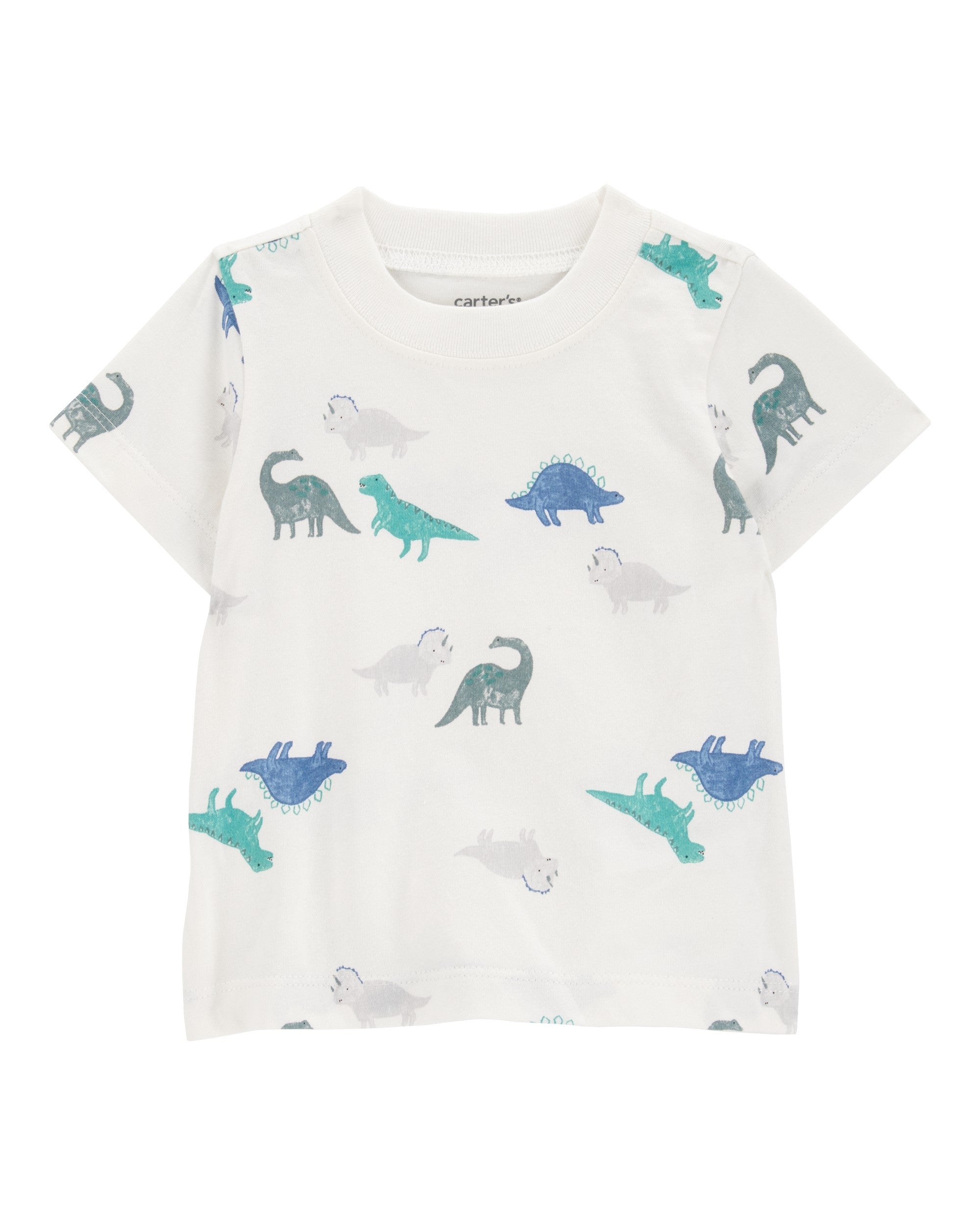 Conjunto de 2 piezas overol corto - Dinosaurio - Azul