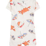 Pijama De Cangrejo De Playa 100% Algodón Ajuste Perfecto - Multi