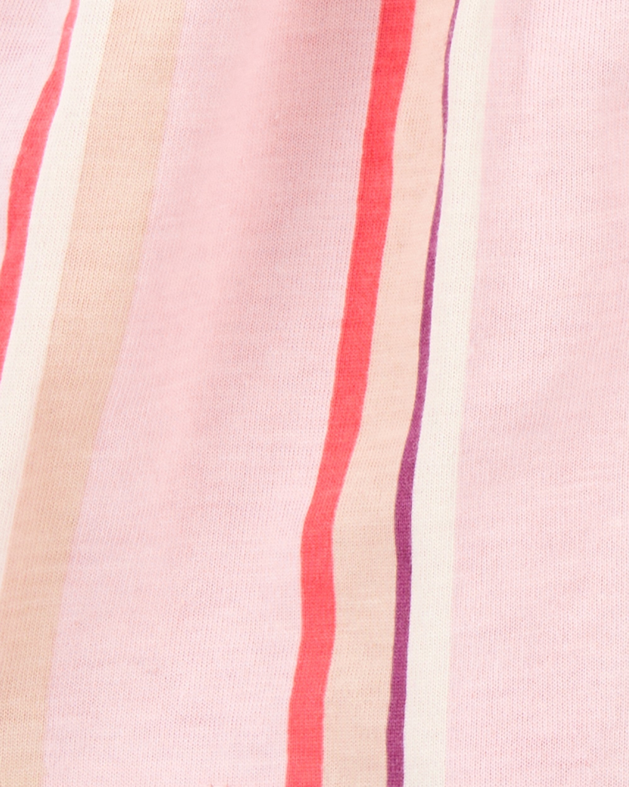 Conjunto de 3 piezas con shorts - Rayas - Rosado
