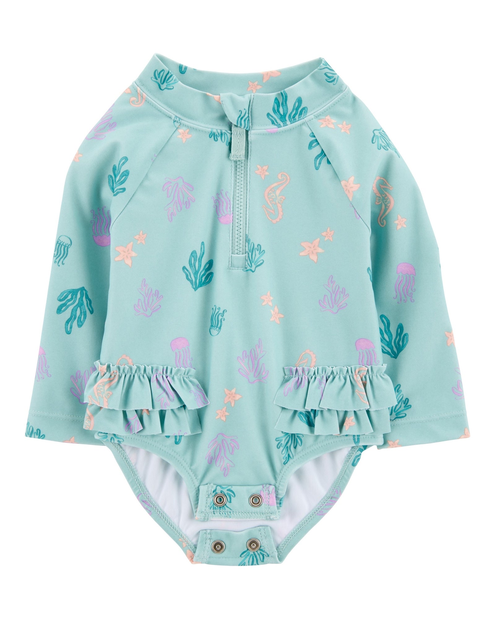 Traje De Baño De 1 Pieza - Estampado Coral