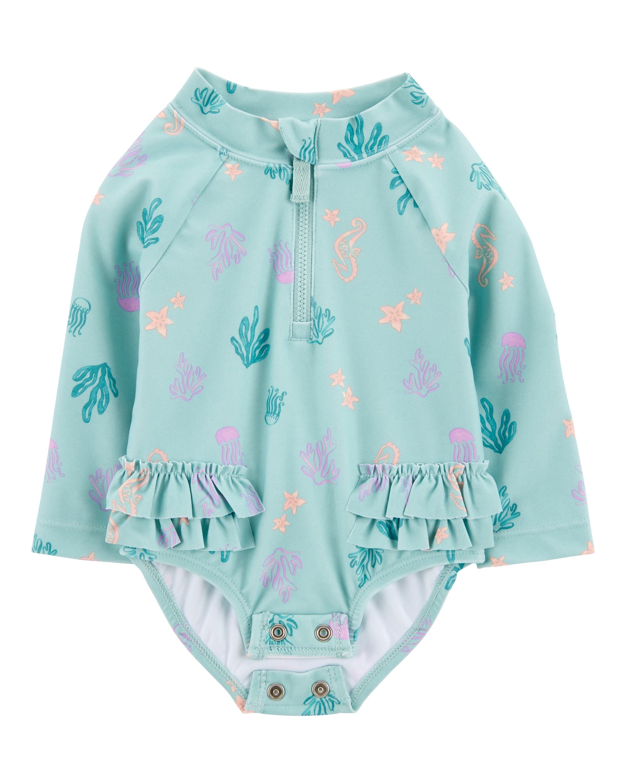 Traje De Baño De 1 Pieza - Estampado Coral