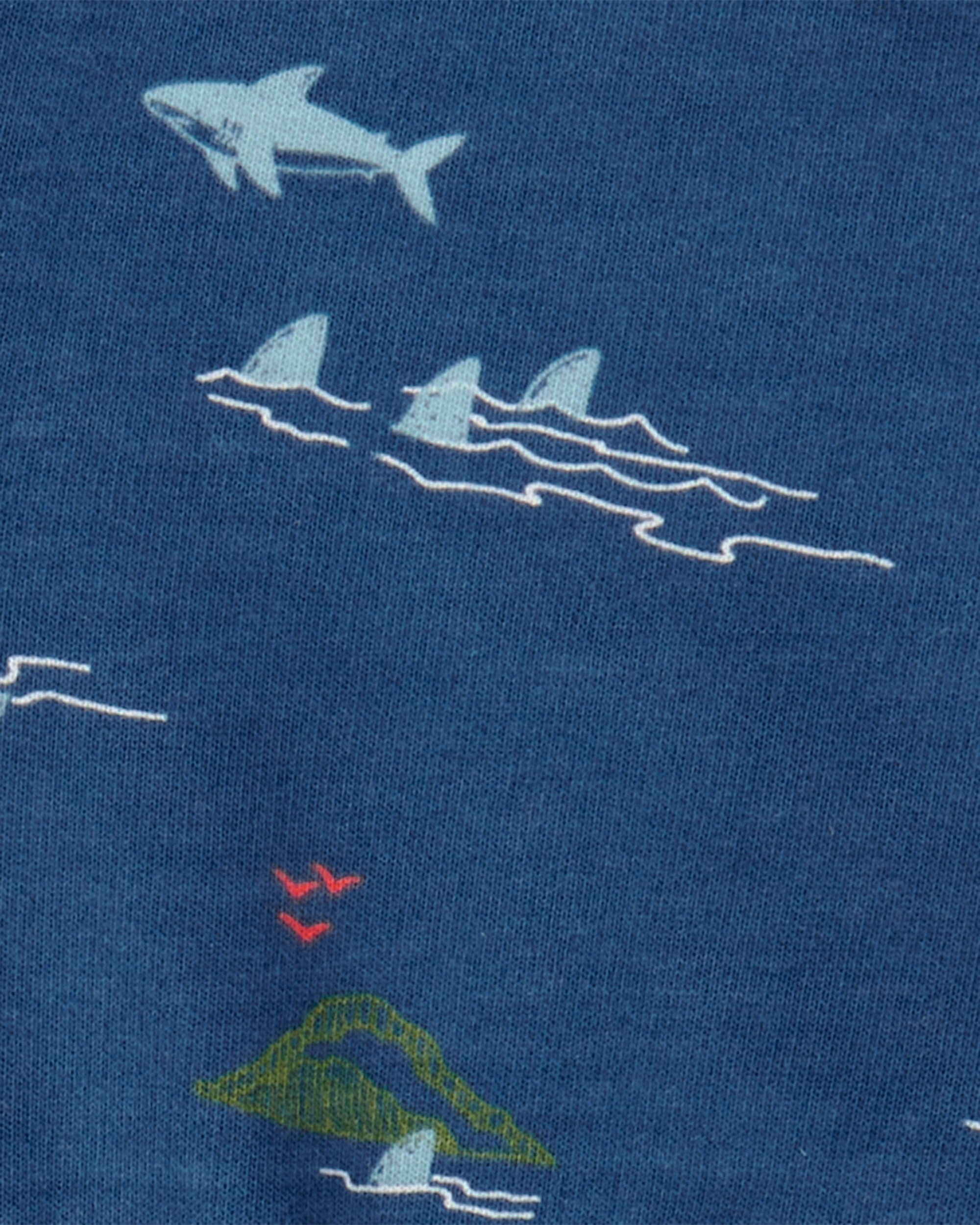 Conjunto de 2 piezas camisa y shorts - Tiburón - Azul