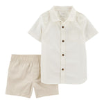 Conjunto de 2 piezas camisa y shorts - Khaki