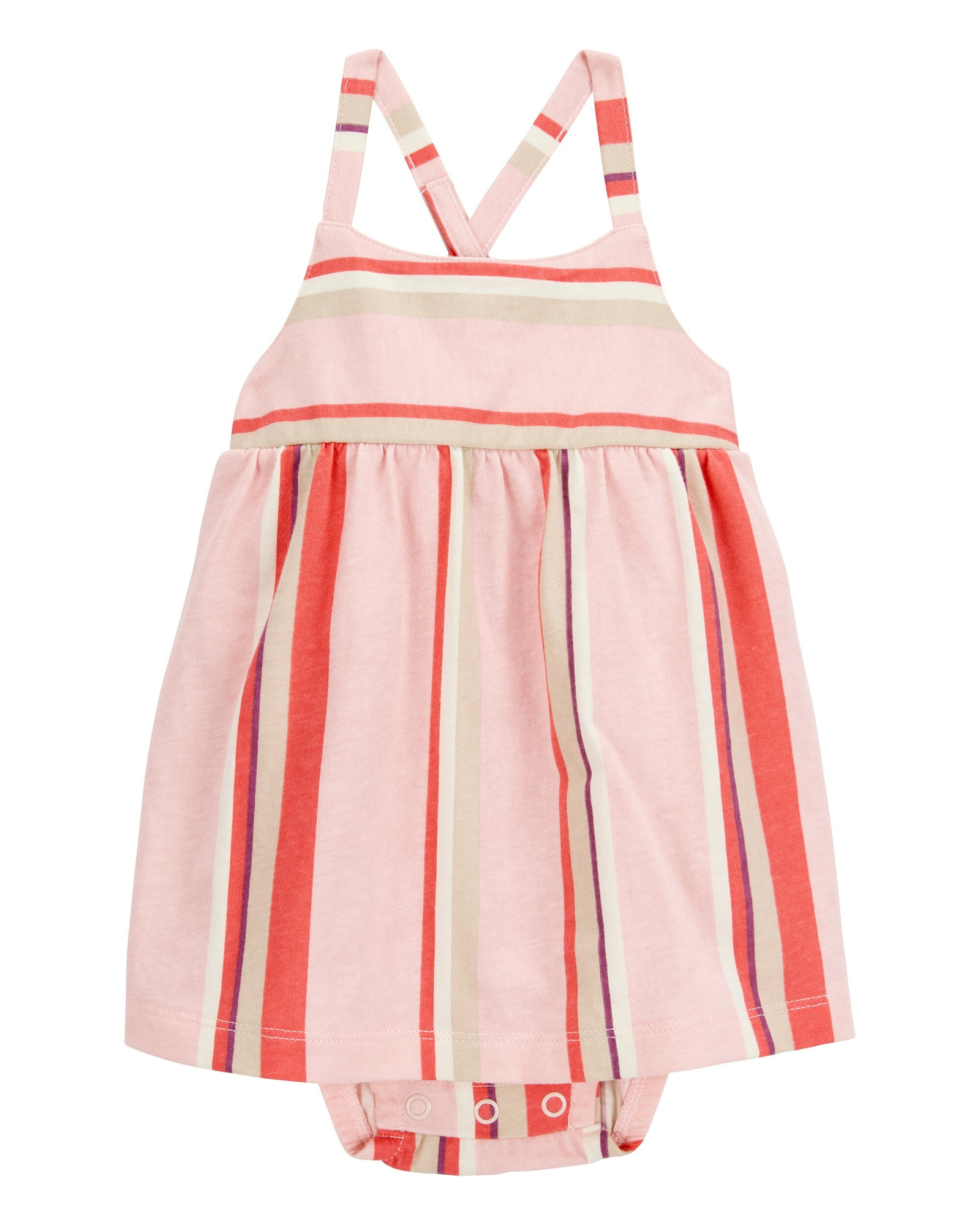 Vestido Pañalero Sin Mangas - Rayas