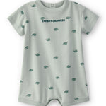 Romper De Manga Corta Conestampado De Caracoles - Verde