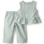 Conjunto de 2 piezas camisa sin mangas y pantalón - Verde