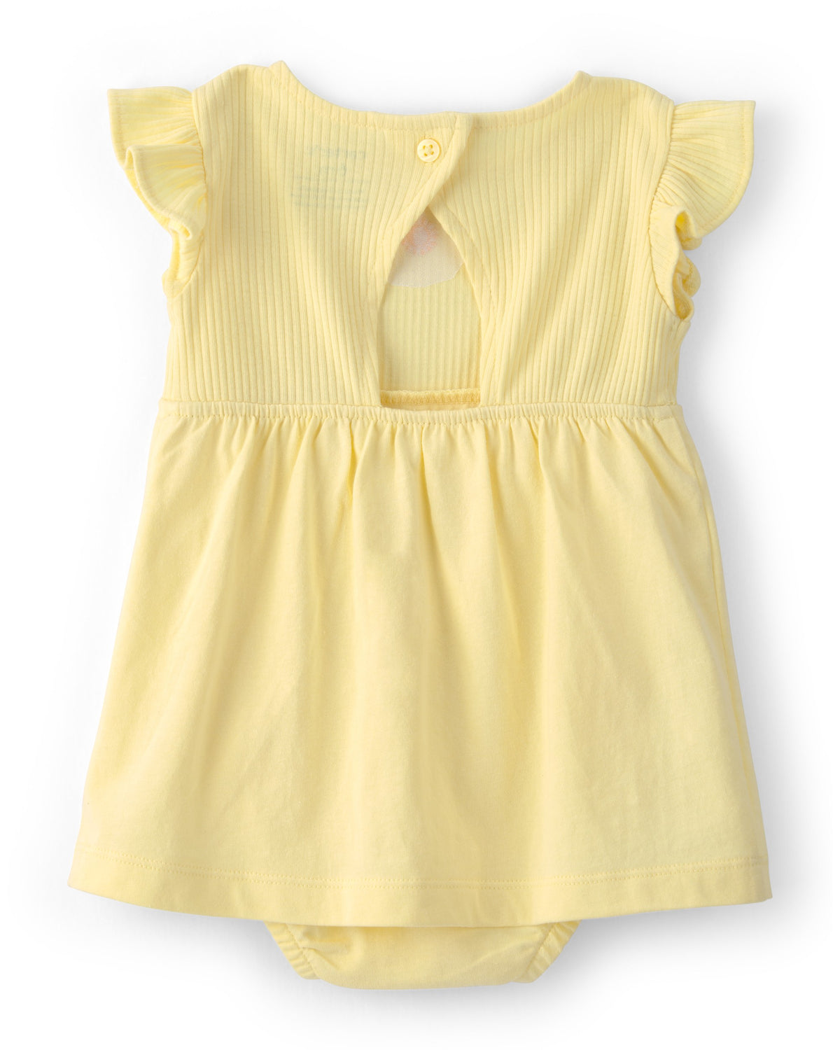 Vestido Con Cubrepañal Integrado Con Estampado De Sol - Amarillo