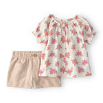 Conjunto De 2 Piezas De Playera Y Short Floral  - Multi