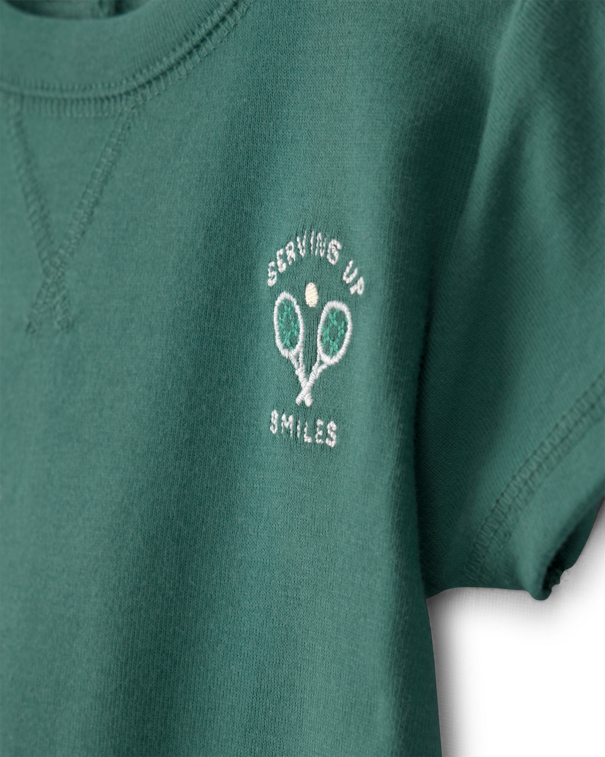 Romper De Manga Corta Con Estampado De Tenis - Verde