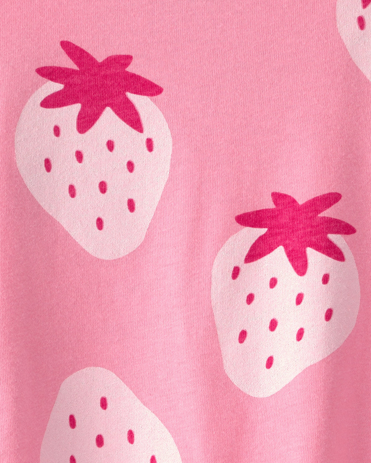 Romper Sin Mangas Con Estampado De Fresas - Rosa