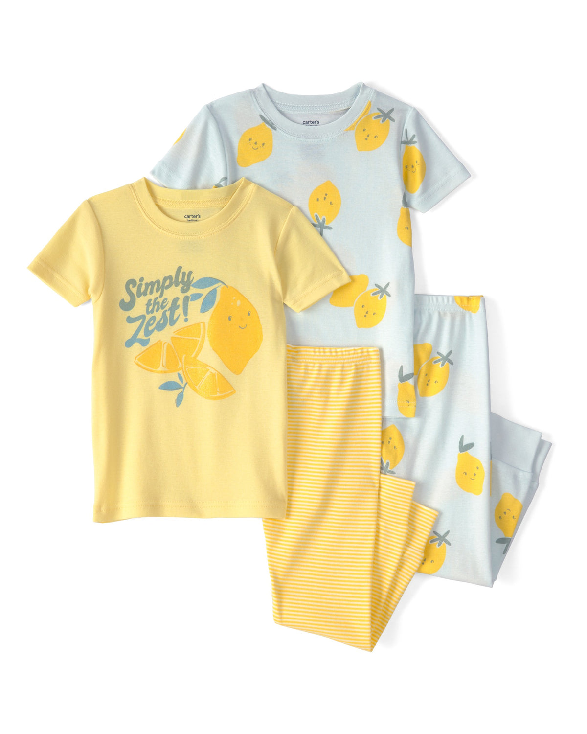 Pijama De Algodón 4 Piezas Con Limones - Multi