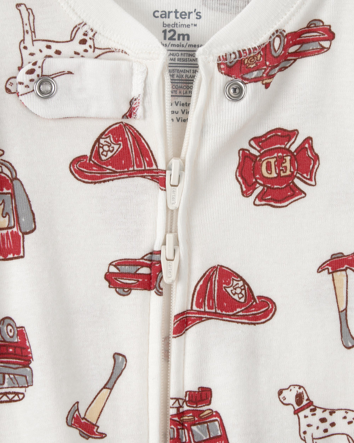Pijama De Algodón ceñido Con Camión De Bomberos - Multi