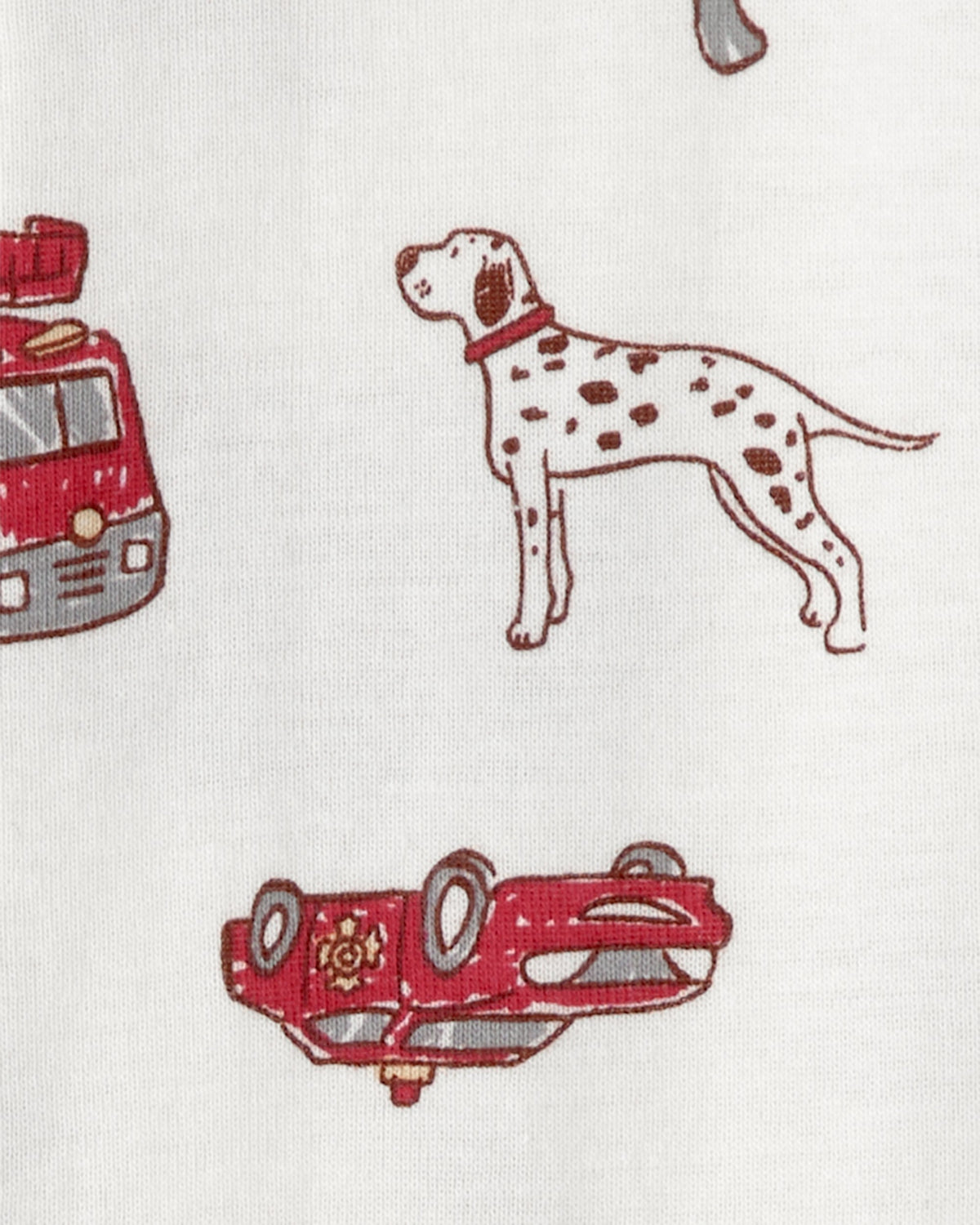Pijama De Algodón ceñido Con Camión De Bomberos - Multi