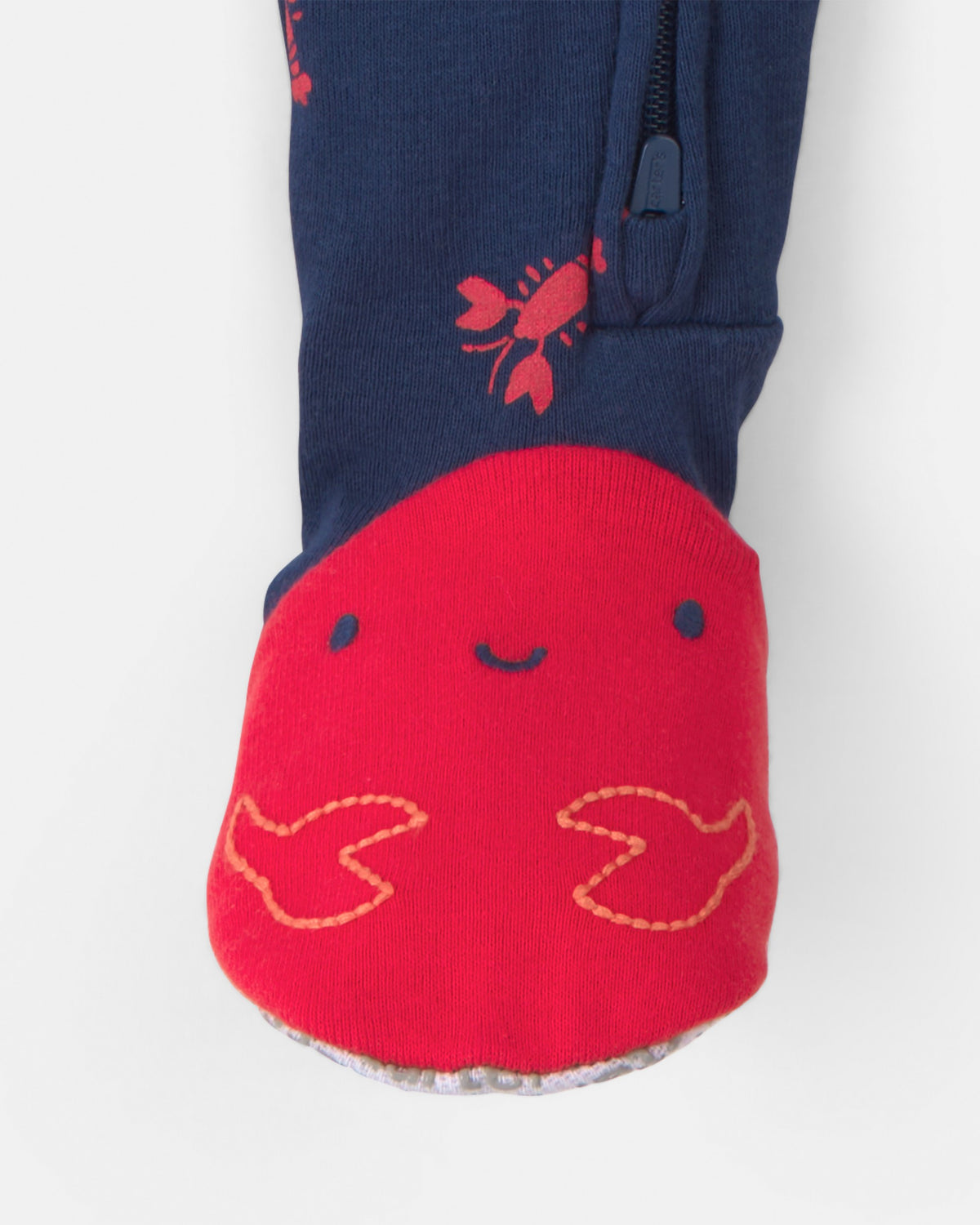 Pijama De Algodón De Ajuste Ceñido Con Langostas Azul - Multi
