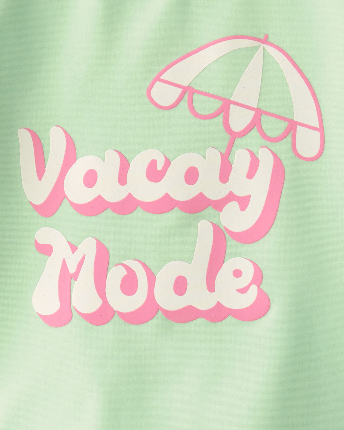 Traje de Baño de 2 Piezas con Rashguard 'Vacay Mode' - Verde