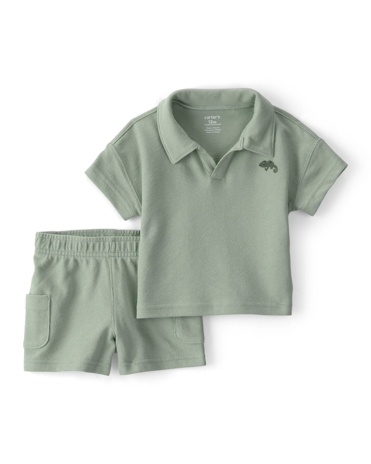 Conjunto De 2 Piezas De Playera Y Short Verde - Multi