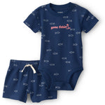 Conjunto de Pañalero Térmico de Pesca y Short - Azul