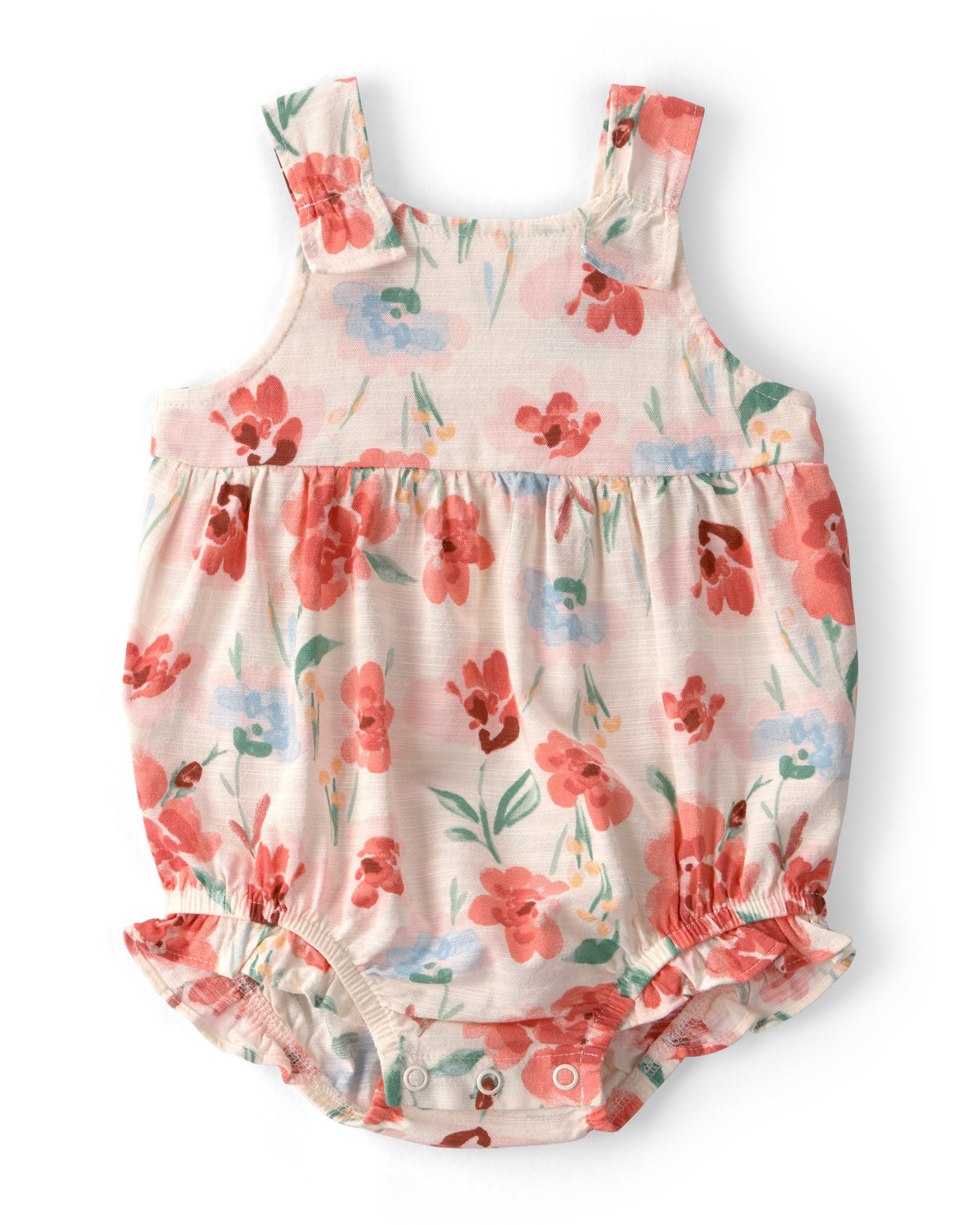 Conjunto de 2 Piezas Cárdigan y Pañalero Floral - Rosado