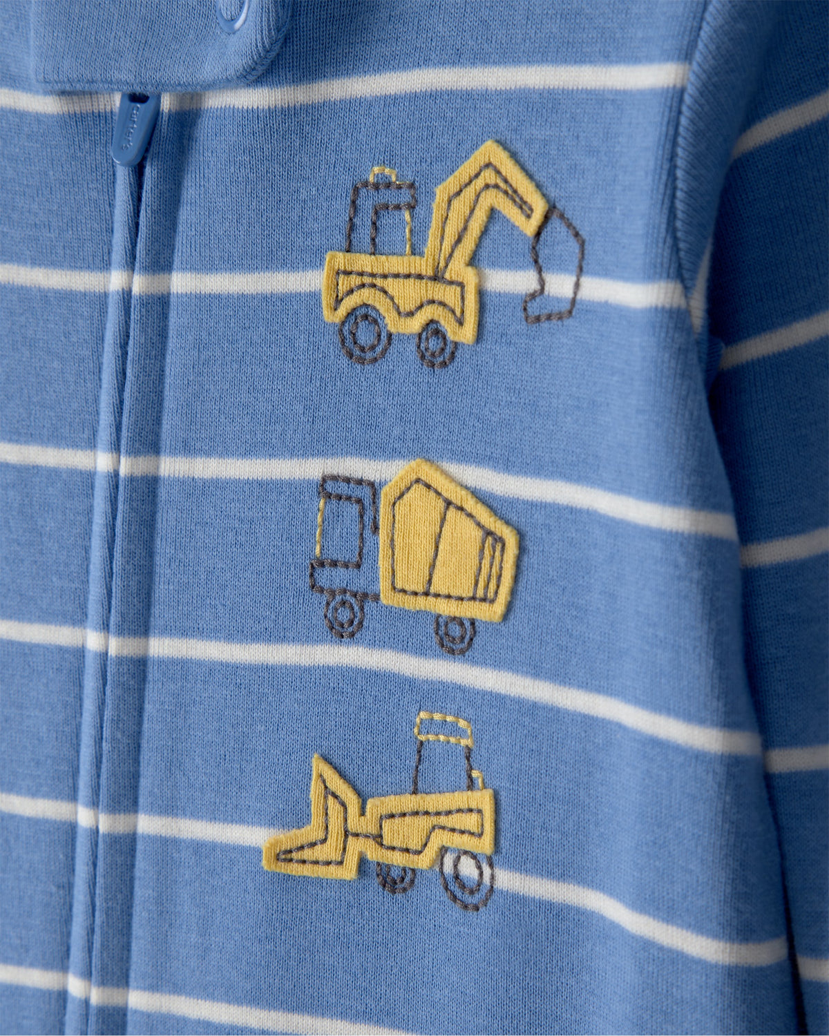 Pijama De Algodón A Rayas Con Estampado De Construcción - Multi