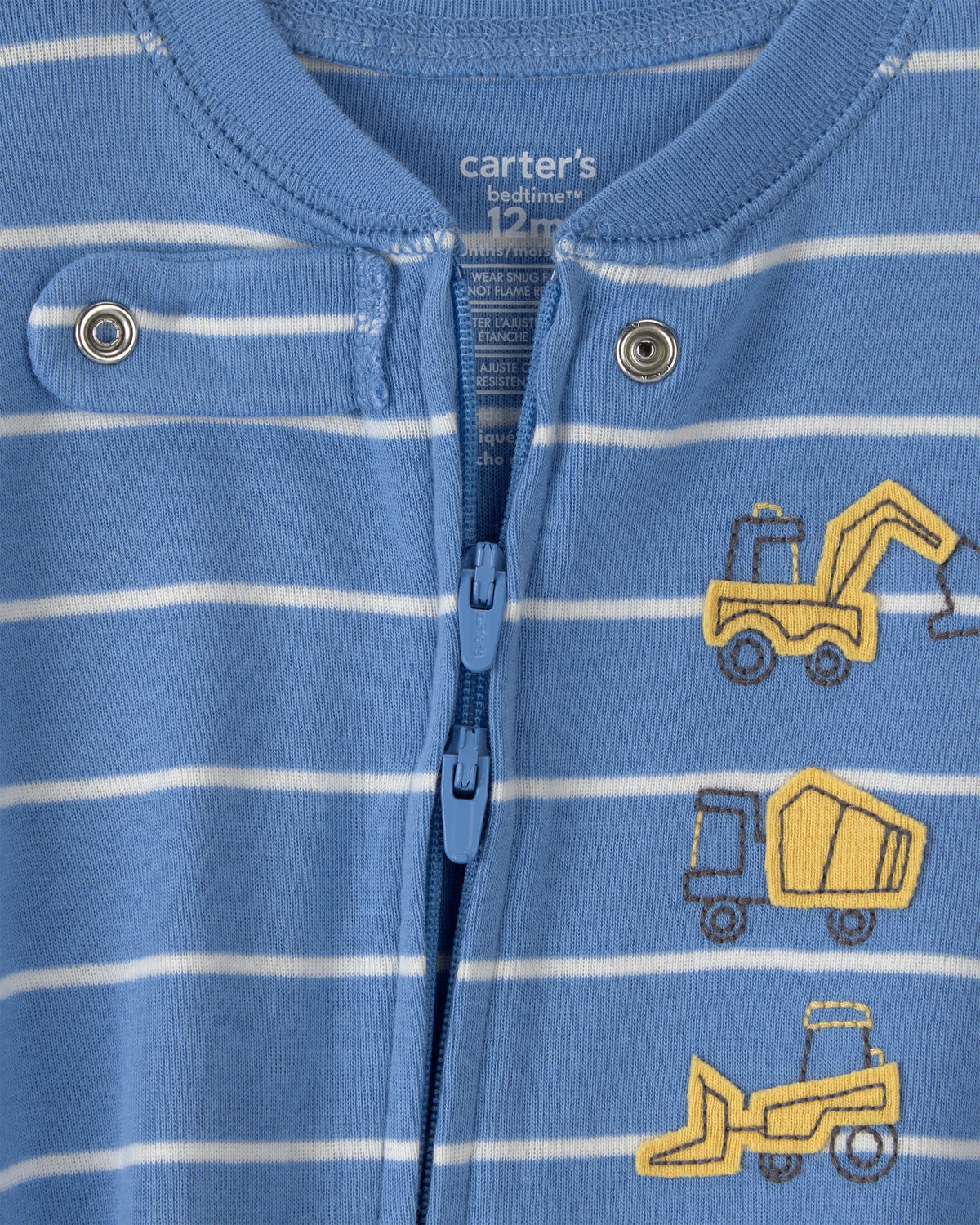 Pijama De Algodón A Rayas Con Estampado De Construcción - Multi