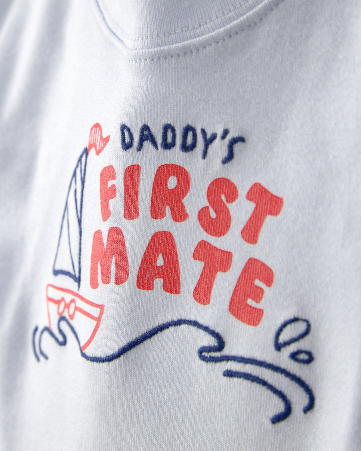 Conjunto de Pañalero y Pantalón 'Daddy's First Mate' - Azul